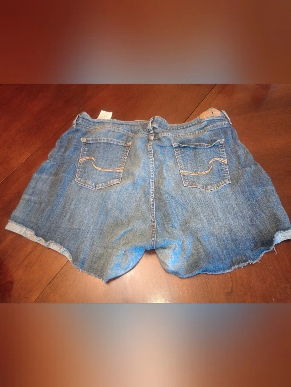 Blue Distressed Denim Shorts - Women